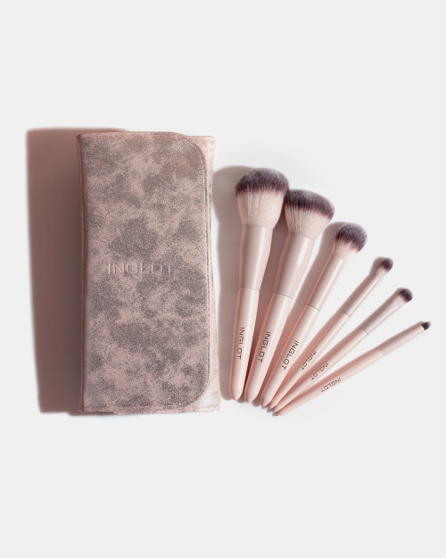 Zestaw pędzli do makijażu w etui Silver