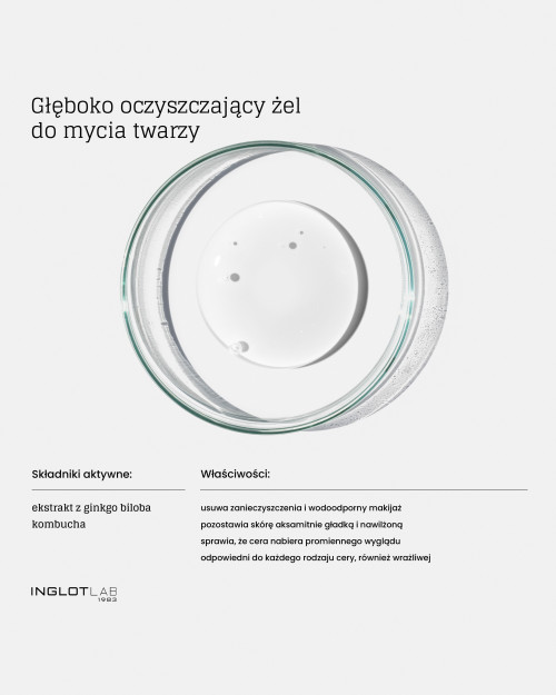 Głęboko oczyszczający żel do mycia twarzy INGLOT LAB