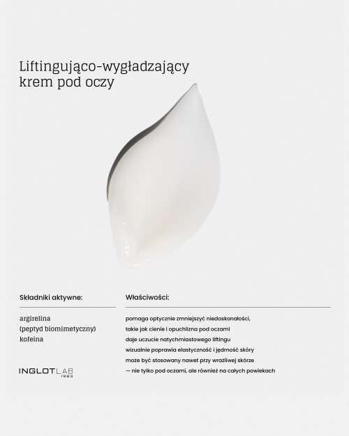 Liftingująco-wygładzający krem pod oczy INGLOT LAB Liftingująco-wygładzający krem pod oczy INGLOT LAB
