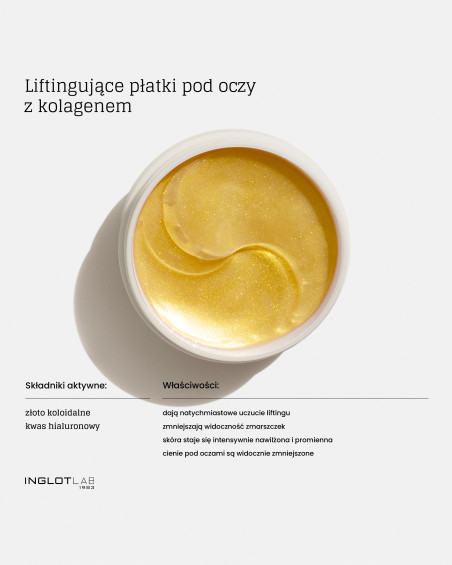 Liftingujące płatki pod oczy z kolagenem INGLOT LAB